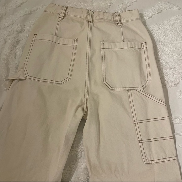 Wide Leg Off White Jeans - Picture 1 of 6